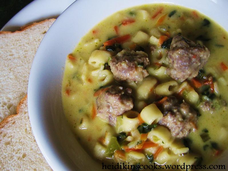 For lunch she had made this amazing Italian Wedding Soup 